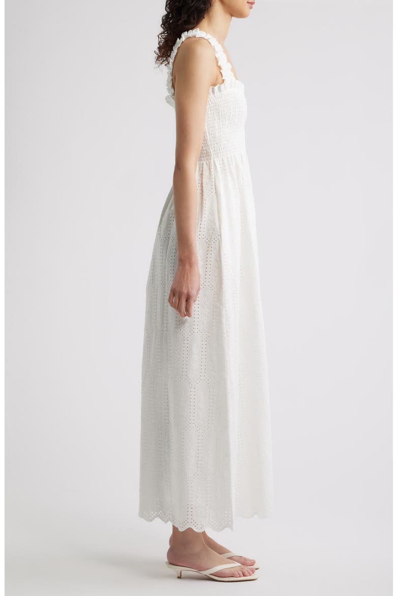 The Ashlyn Eyelet Nap Maxi Dress, Alternate, color, WHITE