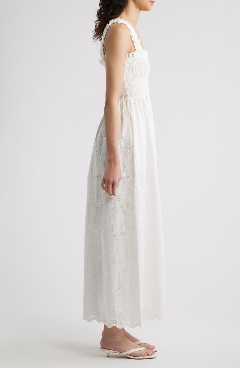 Hill House Home The Ashlyn Eyelet Nap Maxi Dress, Alternate, color, White
