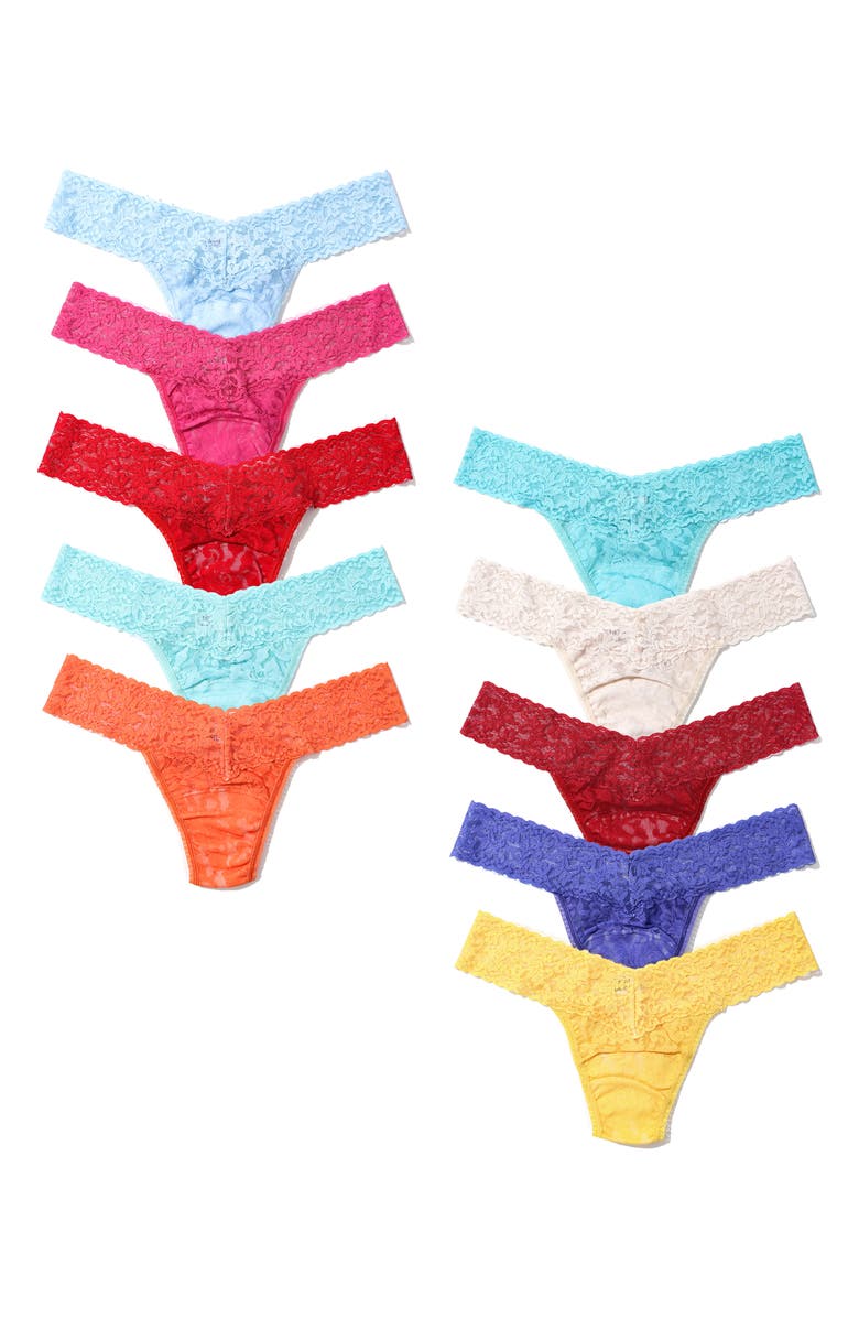 Hanky Panky x Pantone<sup>®</sup> Color of the Year 10-Pack Low Rise Thongs, Main, color, 