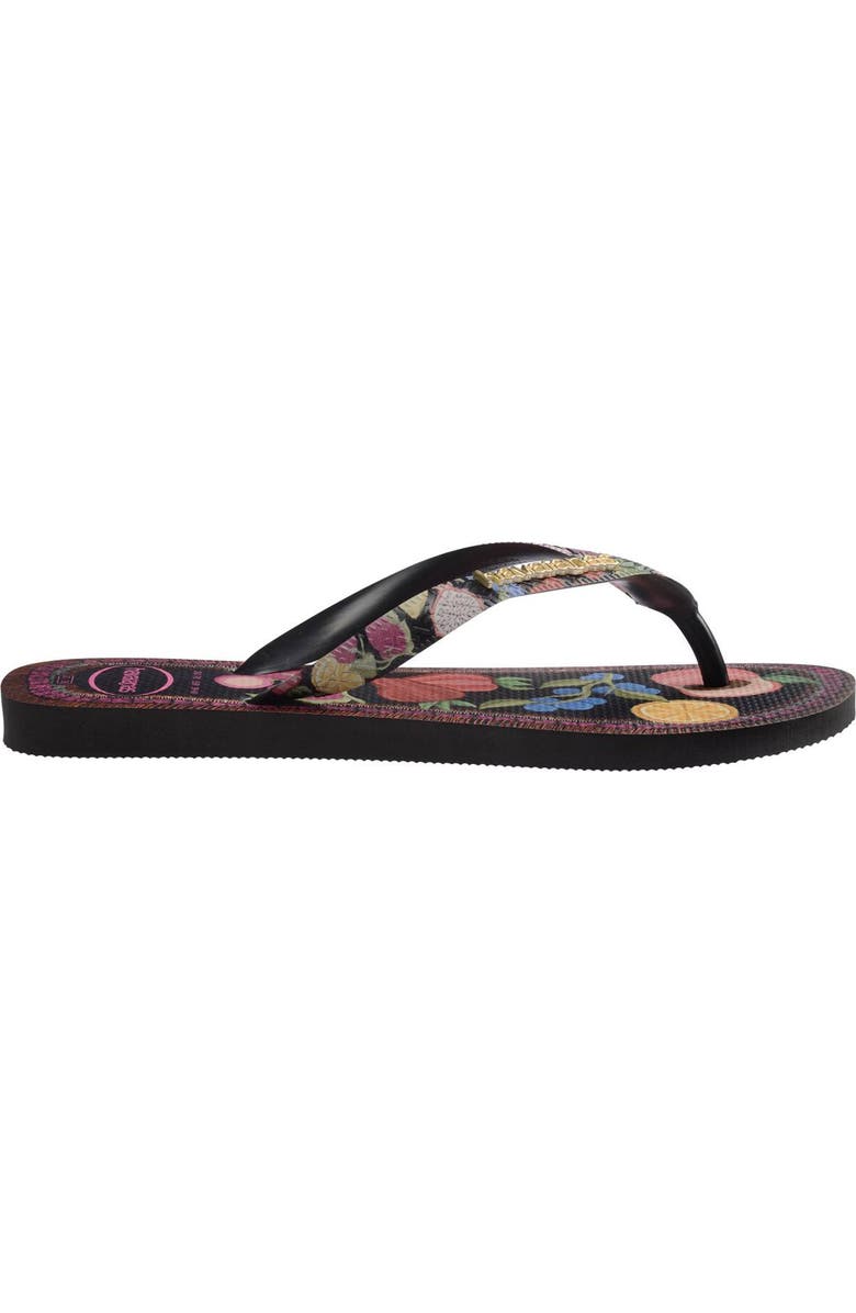 Havaianas Top Tropicalia Vibes II Flip Flop, Alternate, color, Black