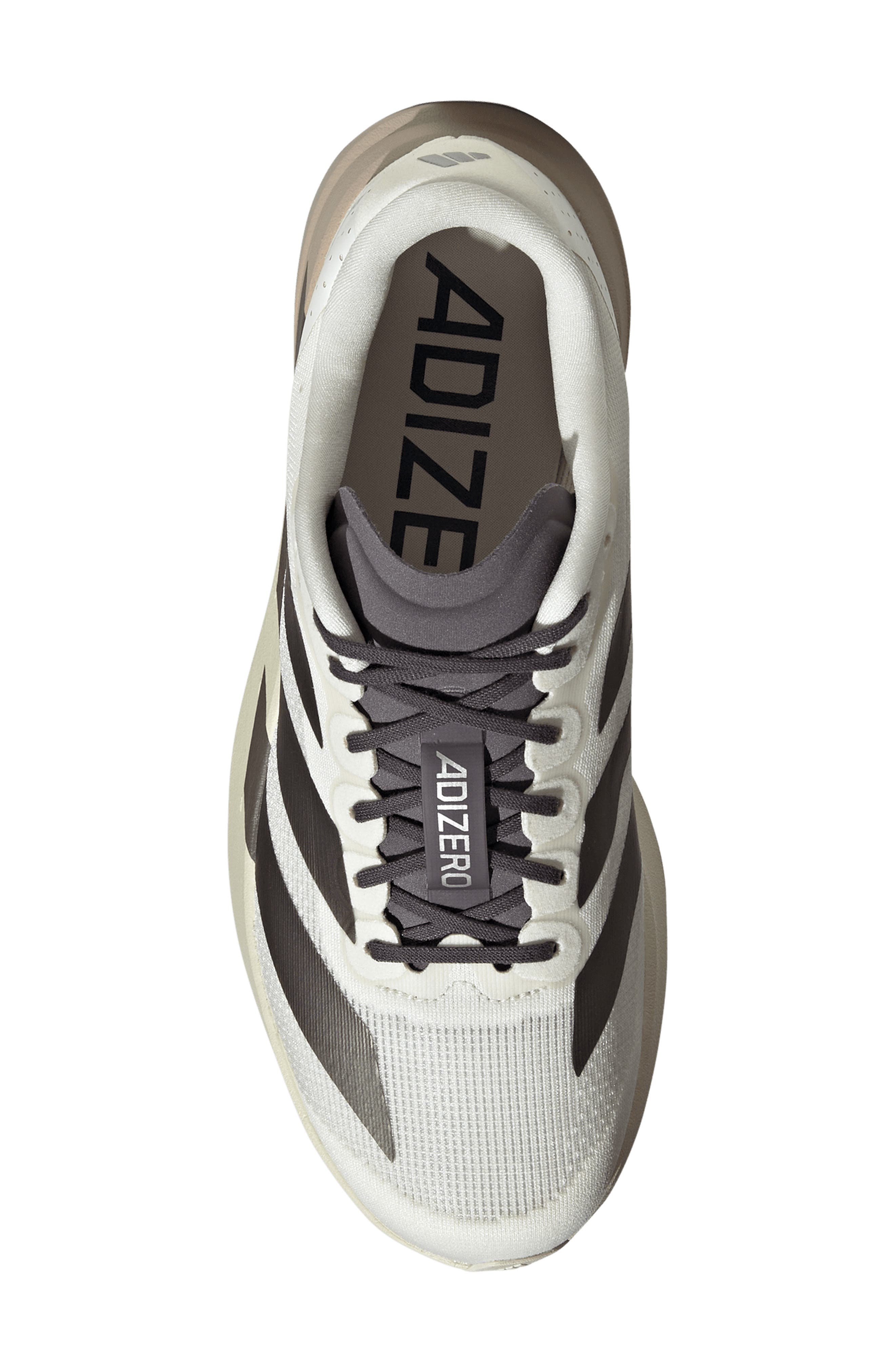 Adizero Evo SL Running Shoe, Alternate, color, OFF WHITE/ COFFEE MET/ SILVER