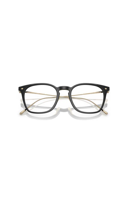 Giorgio Armani 49mm Rectangle Optical Glasses In Black