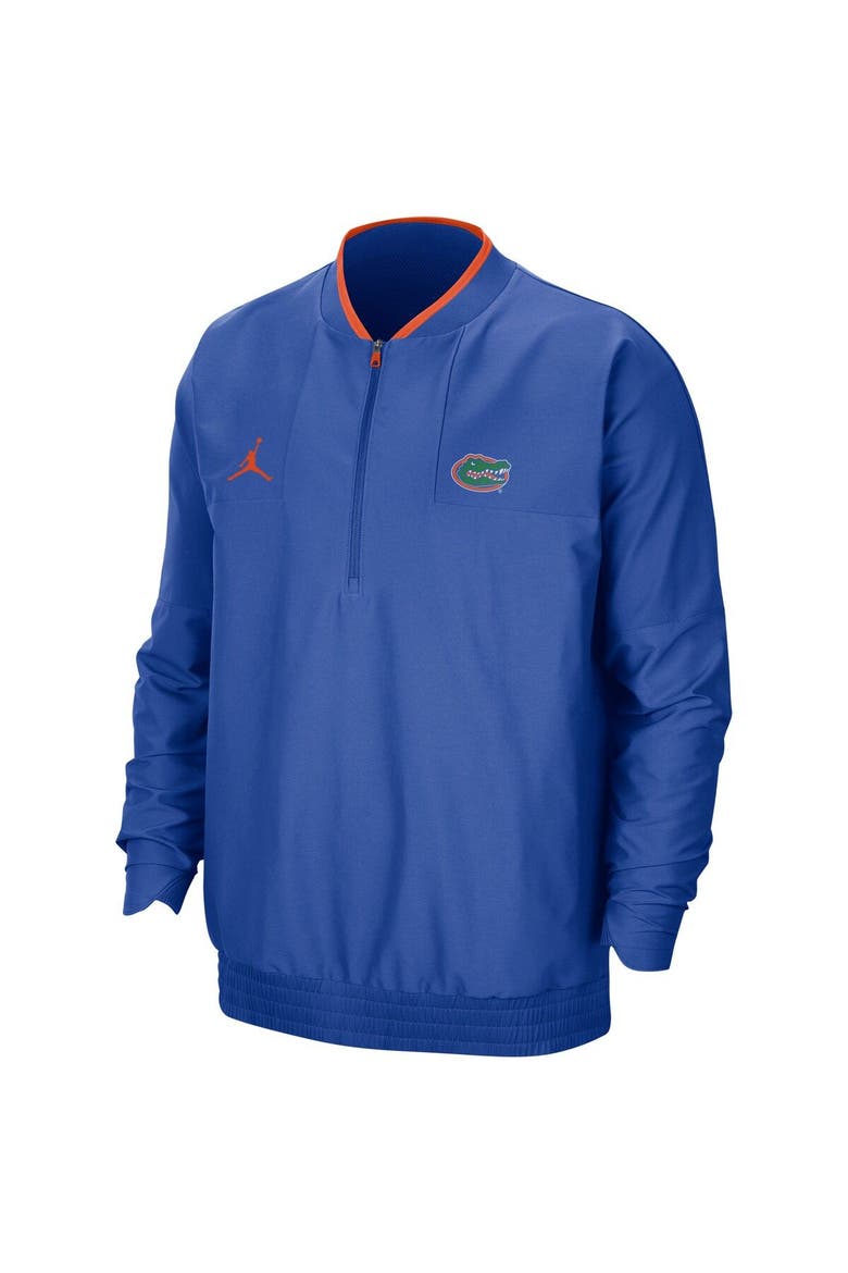 Men's Jordan Brand Royal Florida Gators 2021 Coach Half-Zip Jacket, Alternate, color, Royal