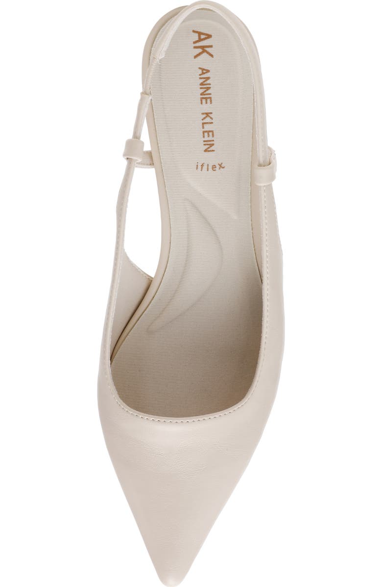 Anne Klein Shorty Slingback Pump, Alternate, color, White