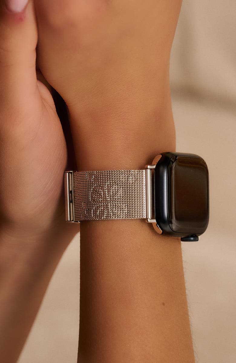 Olivia Burton Steel Mesh 20mm Apple Watch<sup>®</sup> Watchband, Alternate, color, 
