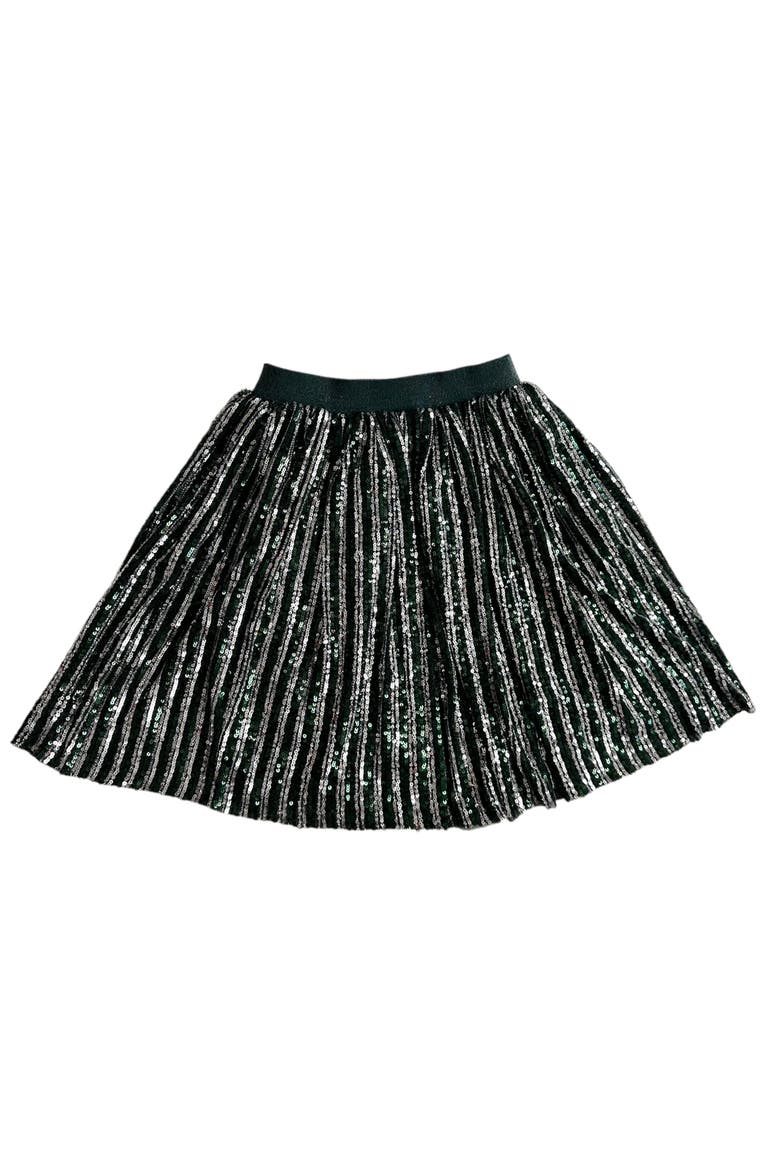 Candy Cane Sequin Striped Skirt, Main, color, Navy Blue
