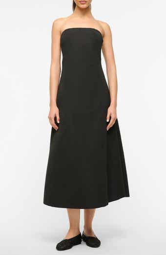 STAUD Kennedy Strapless Cotton Blend Cocktail Dress