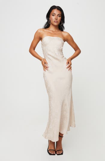 Salvin Strapless Jacquard Dress