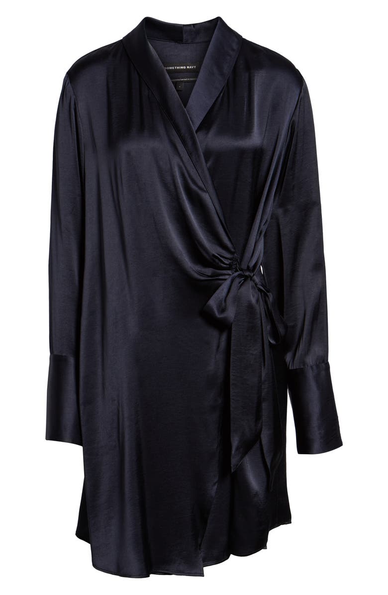 Something Navy Tie Front Dress, Alternate, color,