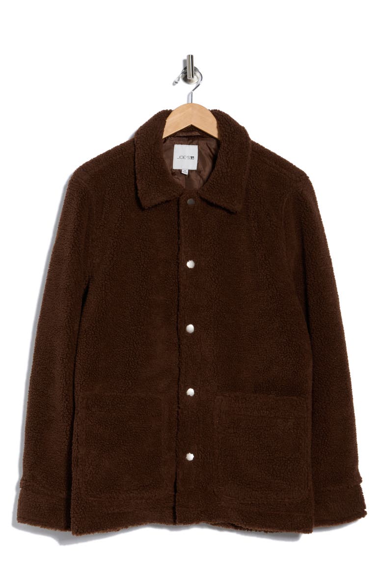 Joe's Chore Faux Shearling Jacket, Main, color, Chestnut