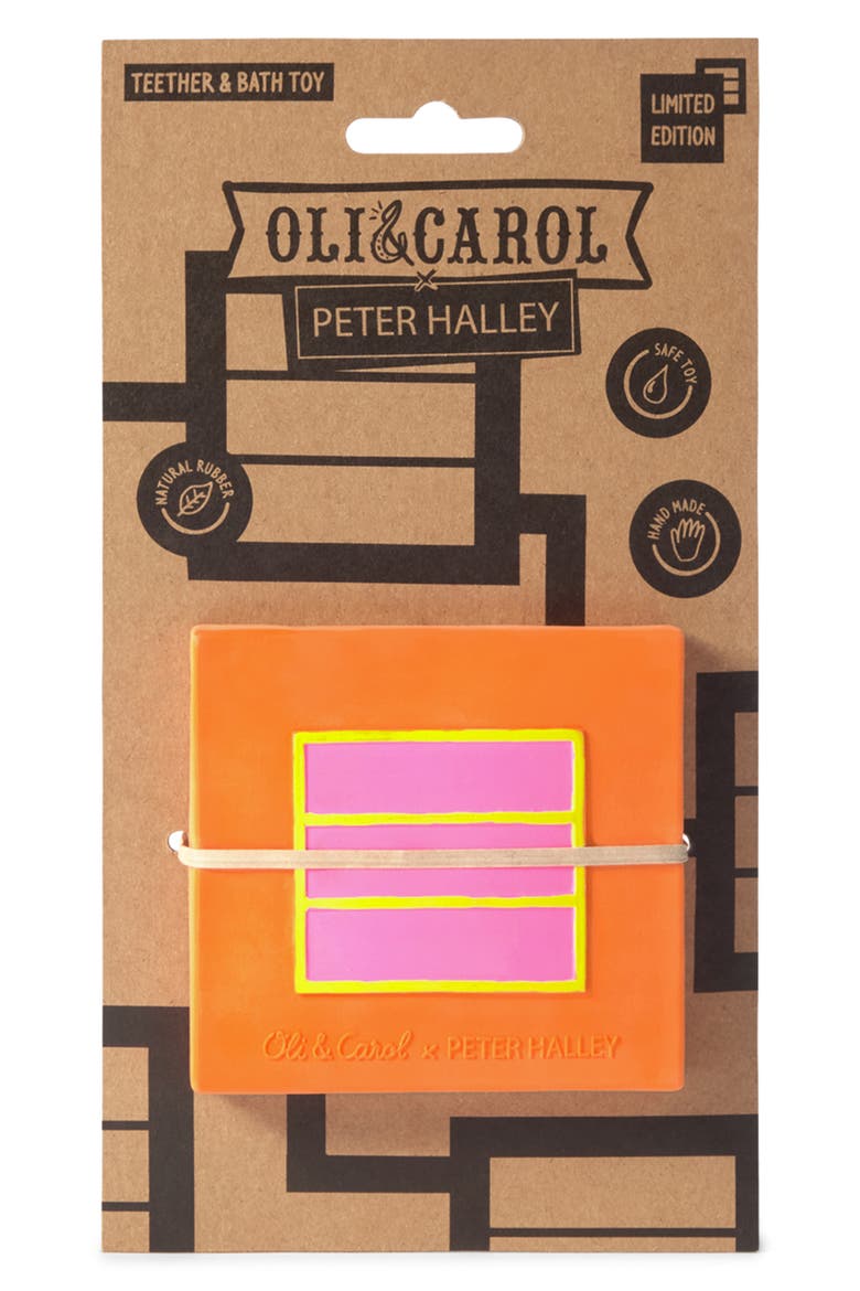 Peter Halley Teether Block, Main, color, ORANGE