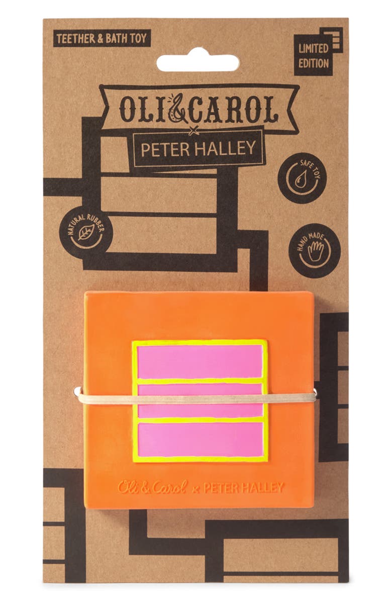 Oli&Carol Peter Halley Teether Block, Main, color, Orange