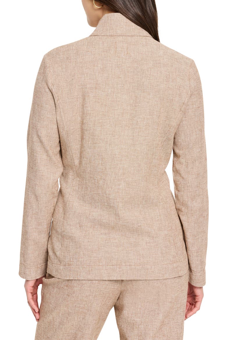 Ava Cotton & Linen Blazer, Alternate, color, BROWN MIX