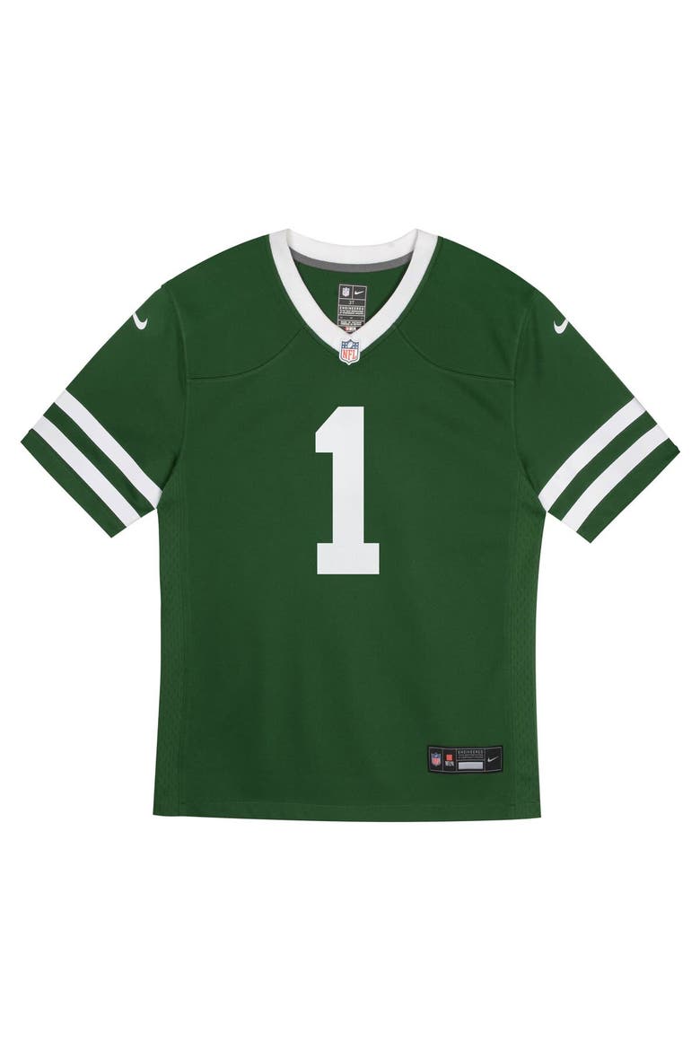 Preschool Nike Ahmad Sauce Gardner Legacy Green New York Jets Game Jersey, Alternate, color, Green