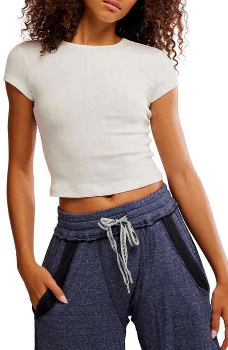 Free People Wait a Minute Rib Baby T-Shirt