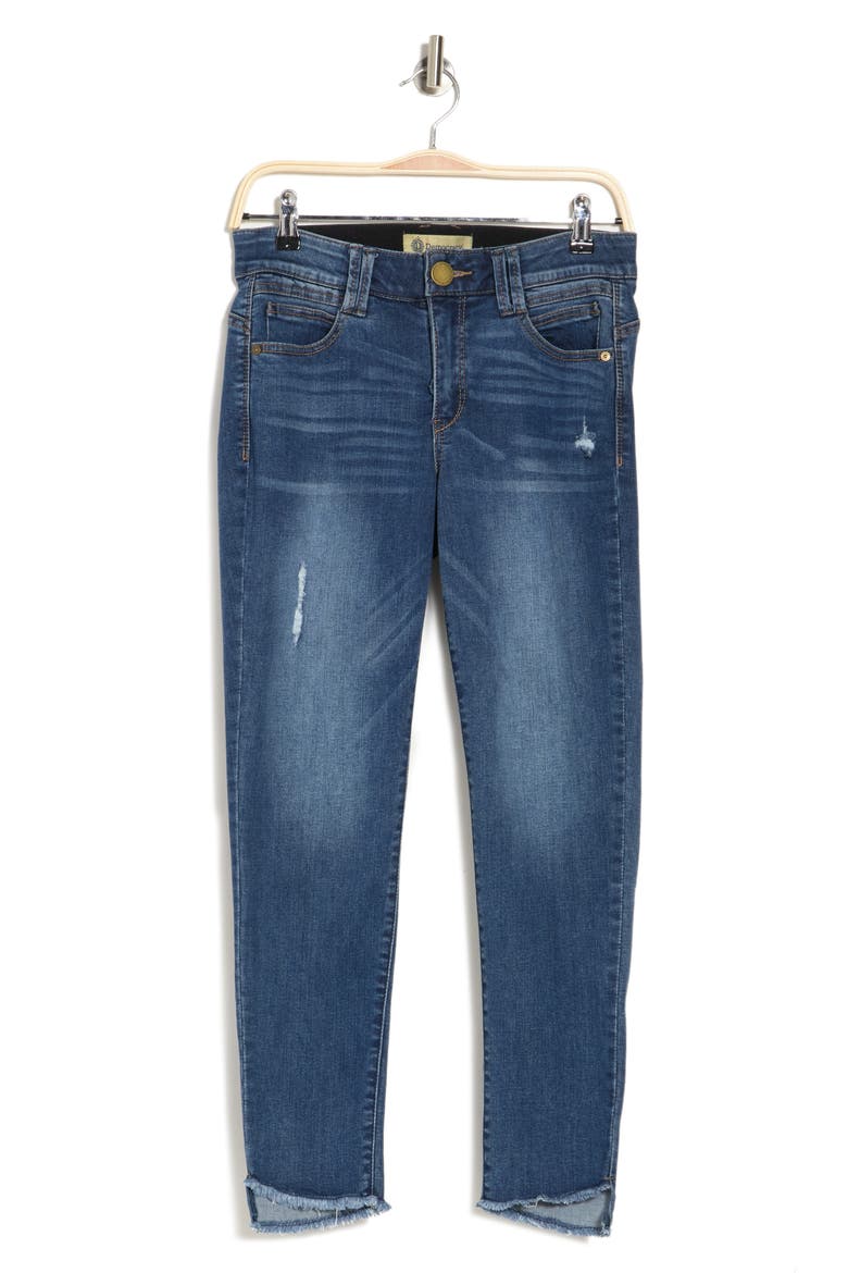 26/10 Ab Tech Frayed Ankle Jeans, Alternate, color, BL- BLUE