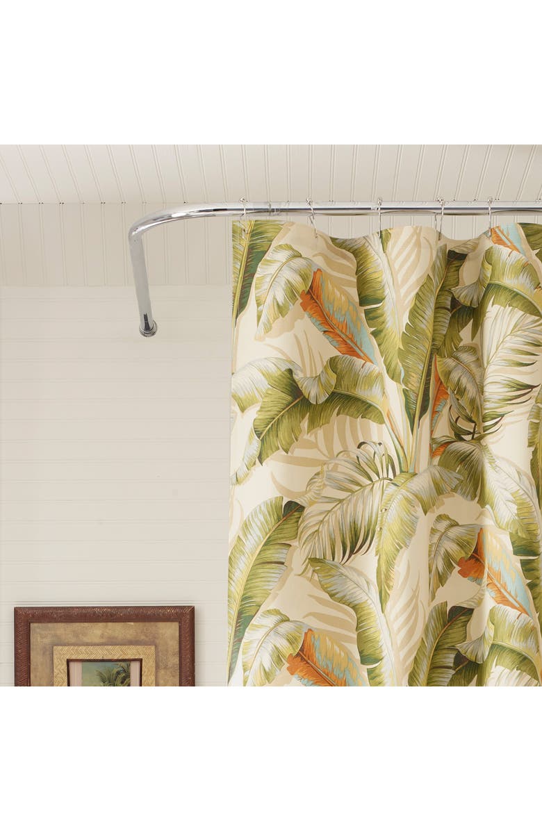 Tommy Bahama Palmiers Shower Curtain, Alternate, color, Open Medium Green