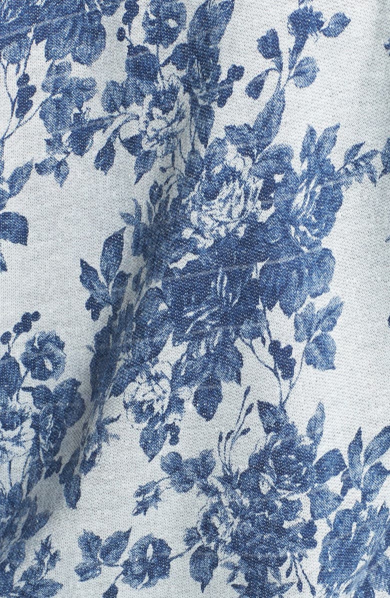 All in Favor Colorblock Floral Print Sweatshirt, Alternate, color,