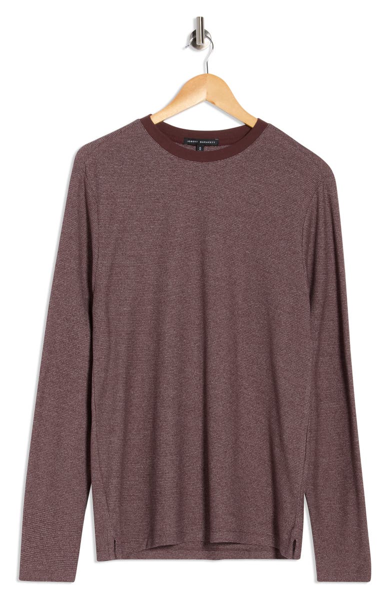 Robert Barakett Rowland Long Sleeve Knit T-Shirt, Alternate, color, Deep Bordeaux