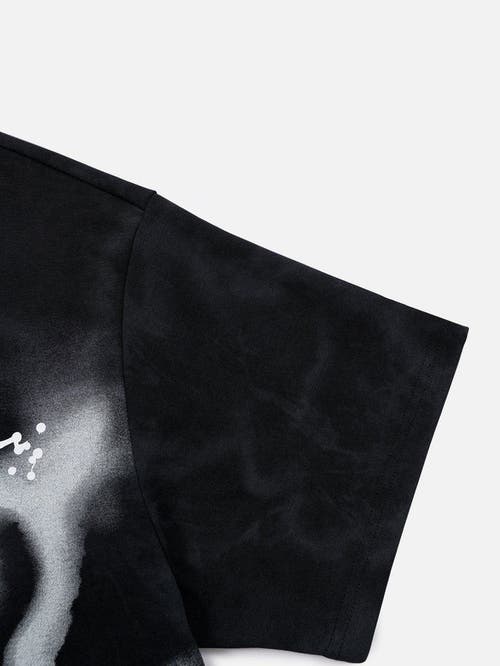 Aelfric Eden Washed Abstract Graphic Tee In Black