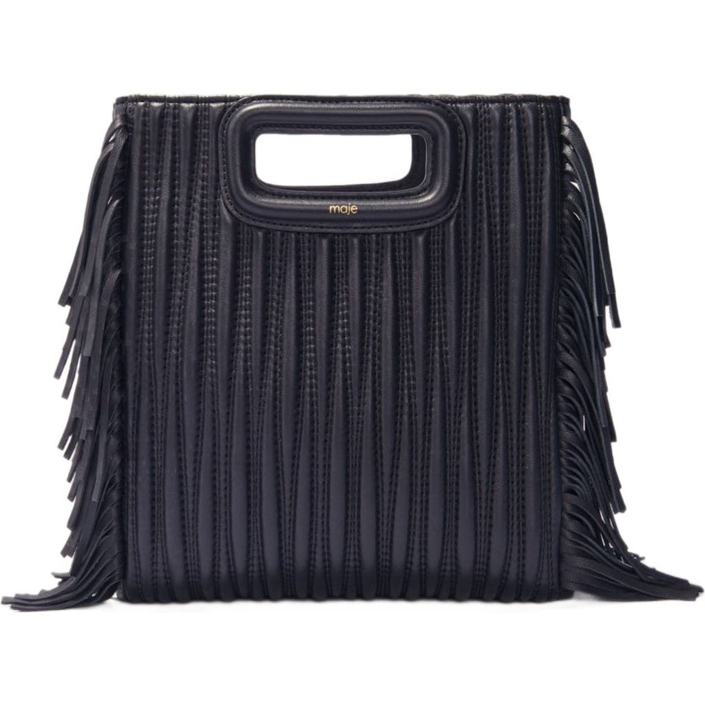 Maje M Tote Bag In Black
