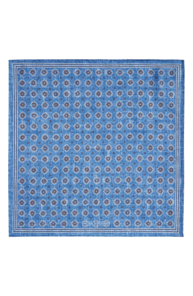 Nordstrom Diamond Medallion Silk Pocket Square, Alternate, color, 