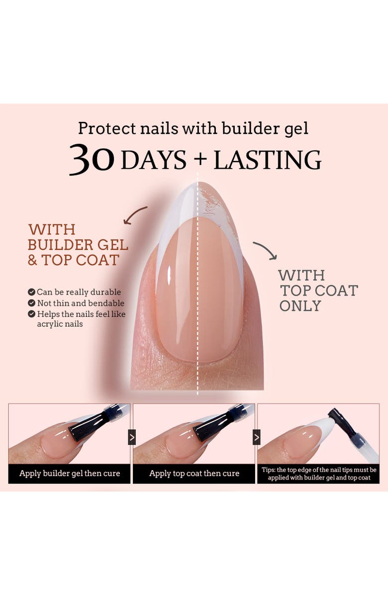 Btartboxnails Soft Gel Nails XCOATTIPS<sup>®</sup> French Collection, Alternate, color, Extra Short Almond Nude