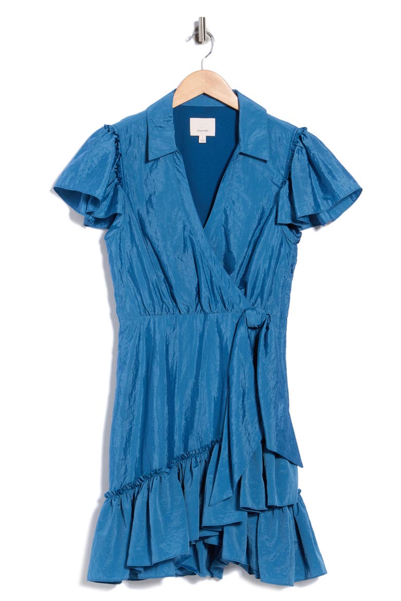 Lila Ruffle Minidress, Alternate, color, BLUE CORN