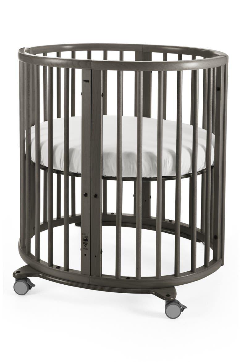 Sleepi Mini Crib, Drape Rod & Mattress Bundle, Main, color, HAZY GREY
