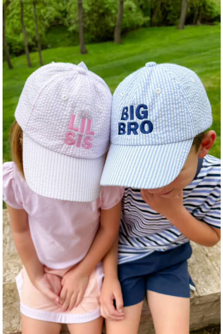 Big Bro Seersucker Baseball Hat, Alternate, color, Blue