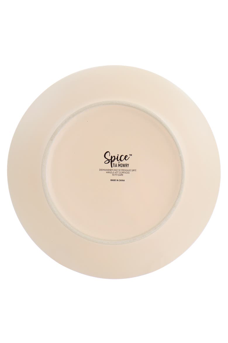 Creamy Tahini 12 piece Stoneware Dinnerware Set, Alternate, color, Matte Orange
