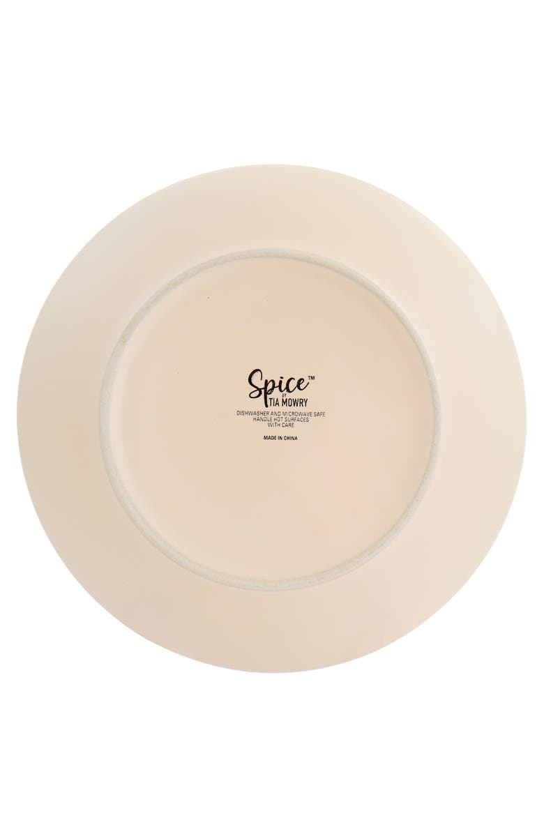 Spice By Tia Mowry Creamy Tahini 12 piece Stoneware Dinnerware Set, Alternate, color, Matte Orange