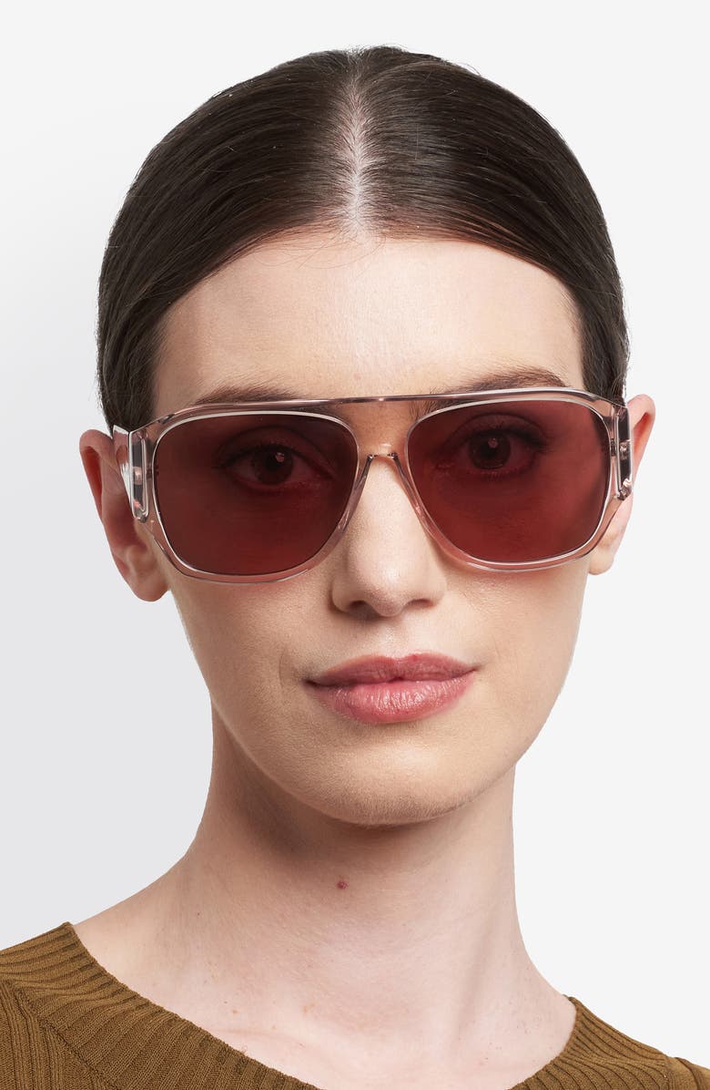 Isabel Marant 60mm Navigator Sunglasses, Alternate, color, Nude/ Burgundy