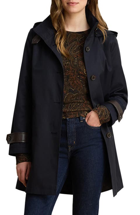 Hooded Cotton Blend Coat