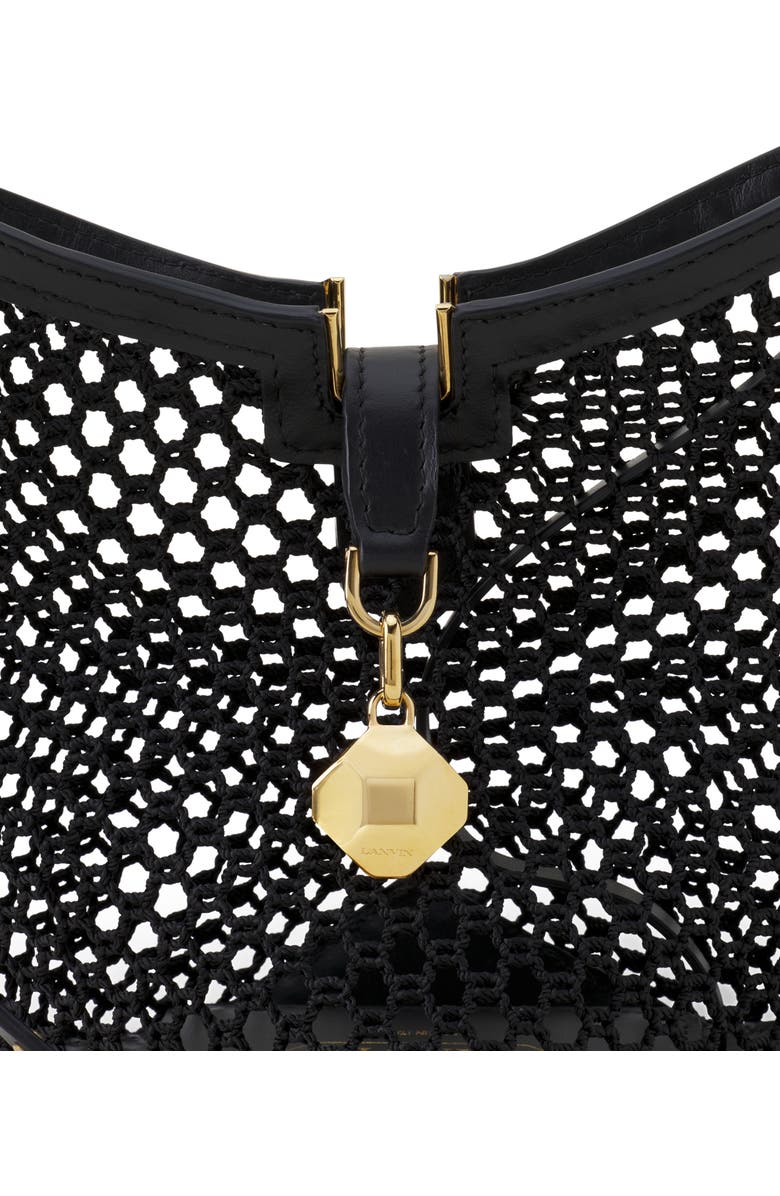 Lanvin Catch By Lanvin Small Bucket Bag In Mesh, Alternate, color, Black