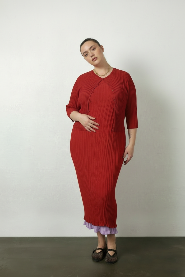 Maya pleated cardigan, Alternate, color, white