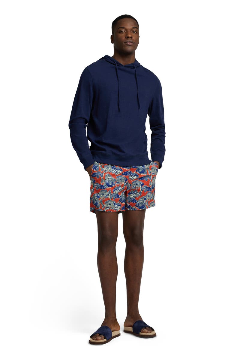Onia Slub Pullover Hoodie, Main, color, Navy