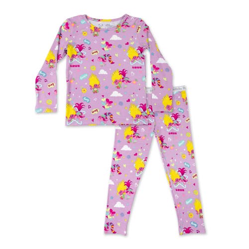 Bellabu Bear Kids' Trolls Valentine's Set Of 2 Piece Pajamas In Trolls Valentine's
