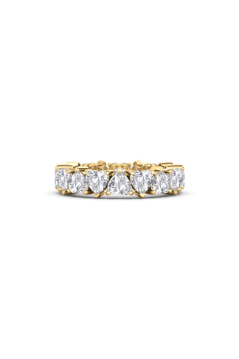 Alternating Hearts Lab Created Diamond Eternity Ring, Alternate, color, YELLOW GOLD