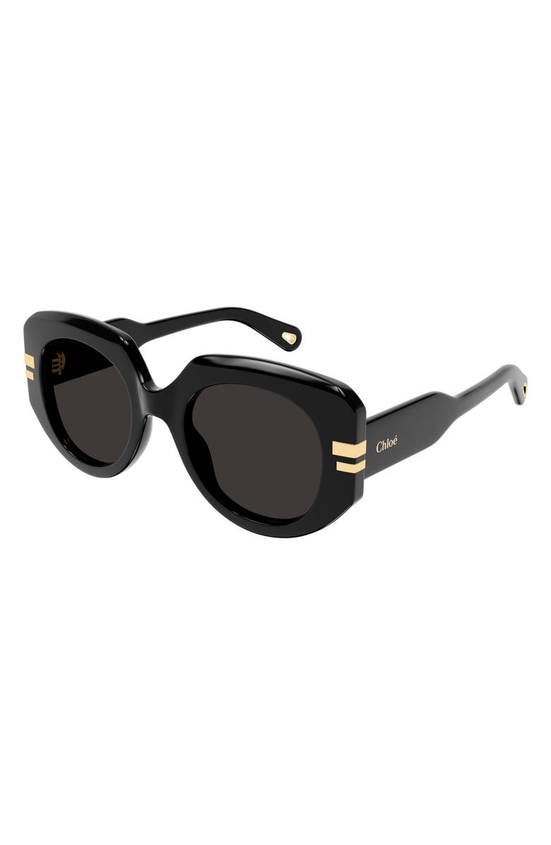 Chloé 52mm Square Sunglasses, Alternate, color,
