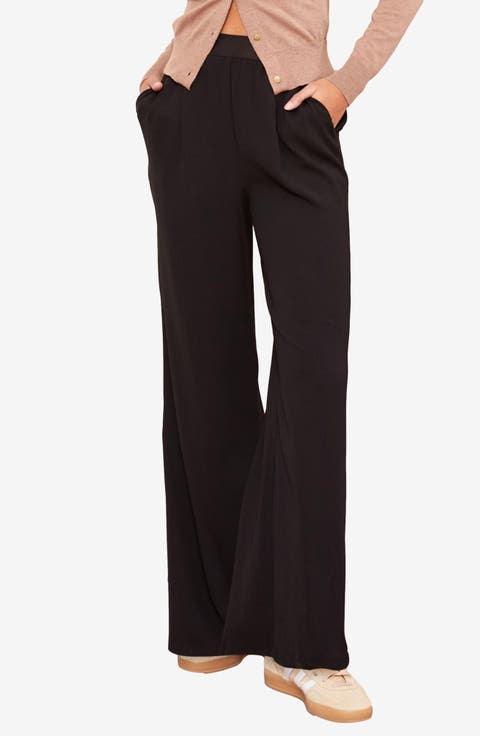 Wide Leg Pull-On Pants