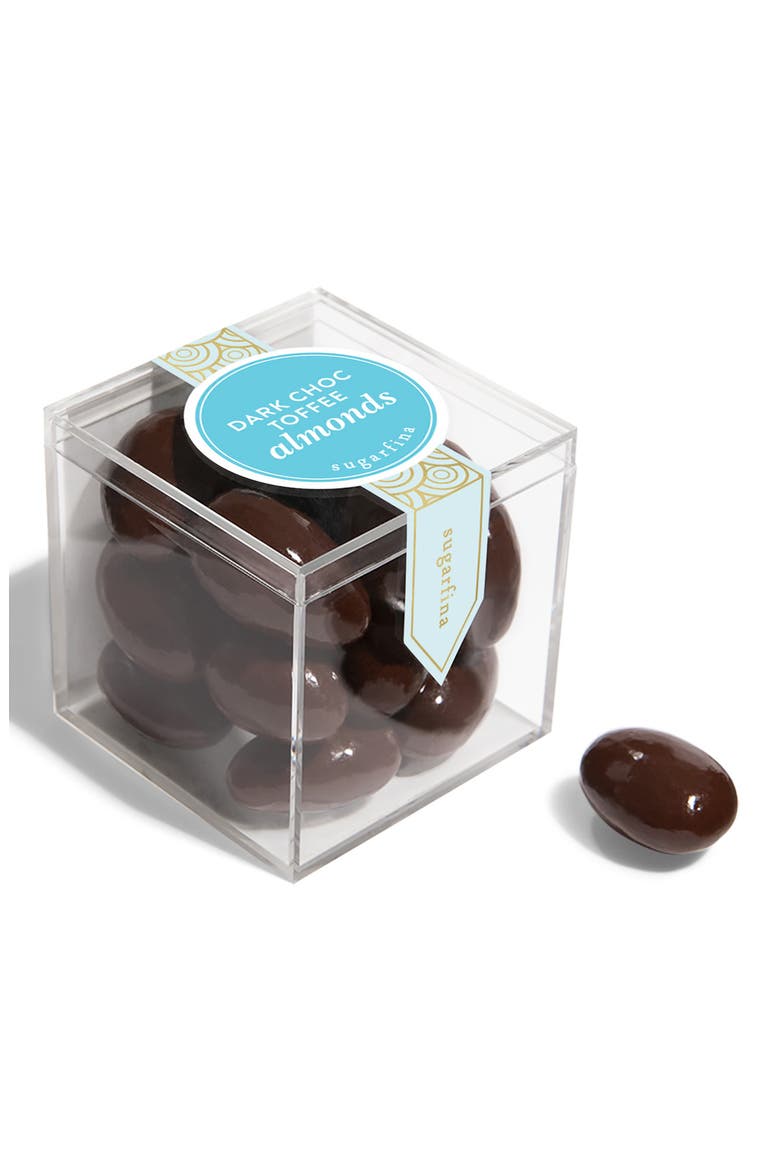 Set of 4 Dark Chocolate Toffee Almonds Candy Cubes, Alternate, color, NO COLOR