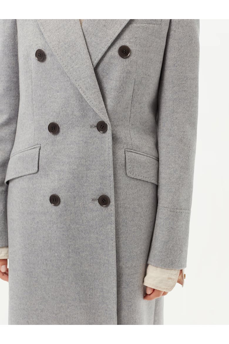 Cashmere Peak Lapel Long Coat, Alternate, color, vapor blue