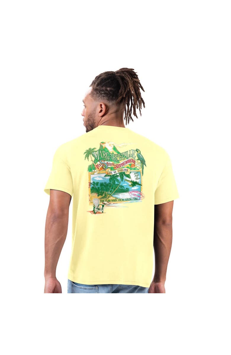 Margaritaville Men's Margaritaville Gold Pittsburgh Steelers Time Flies T-Shirt, Main, color, 