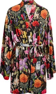 KILO BRAVA Floral Jersey Short Robe
