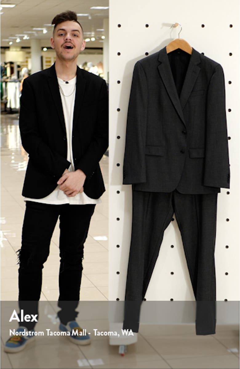 Herrel Grace Trim Fit Grey Stretch Suit, sales video thumbnail