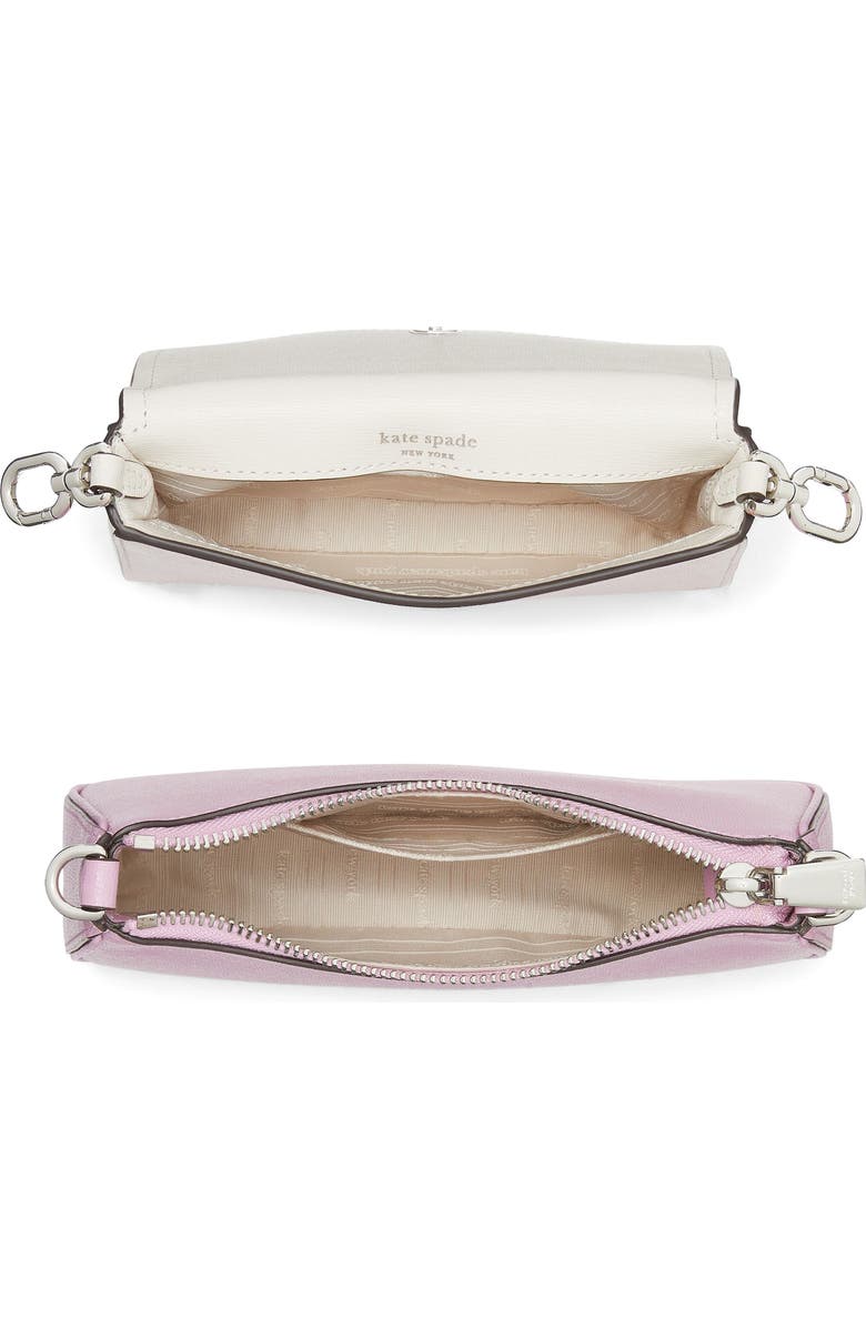 Kate Spade New York morgan double up colorblock saffiano leather crossbody bag, Alternate, color, Parchment Multi