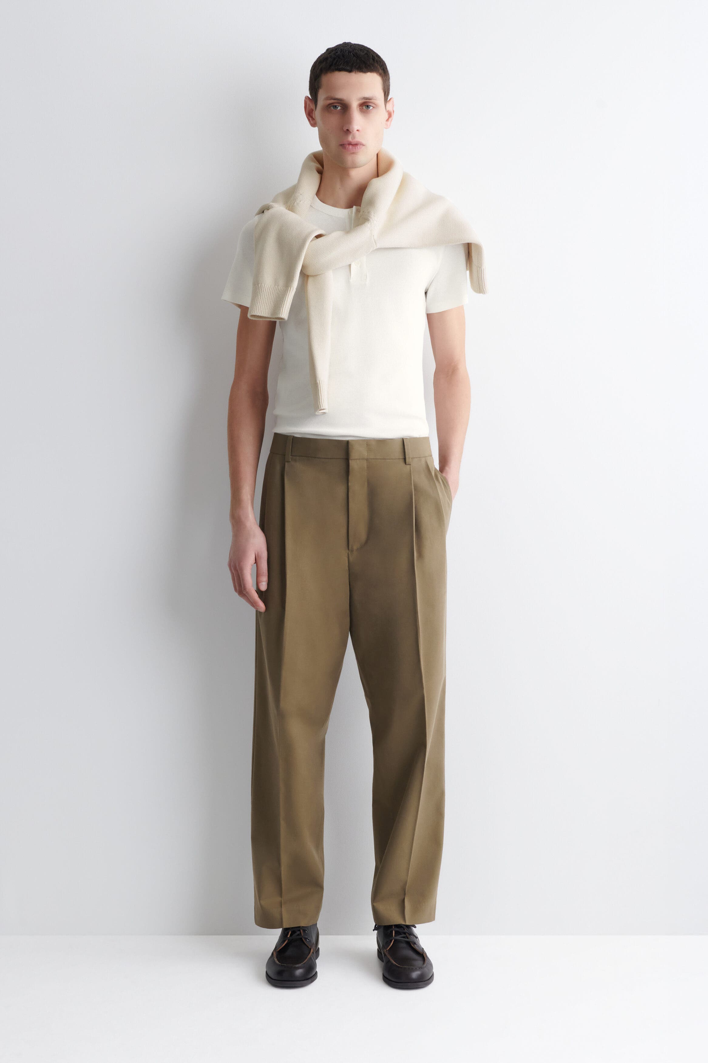Pleated Relaxed-Fit Tapered Pants - image 3