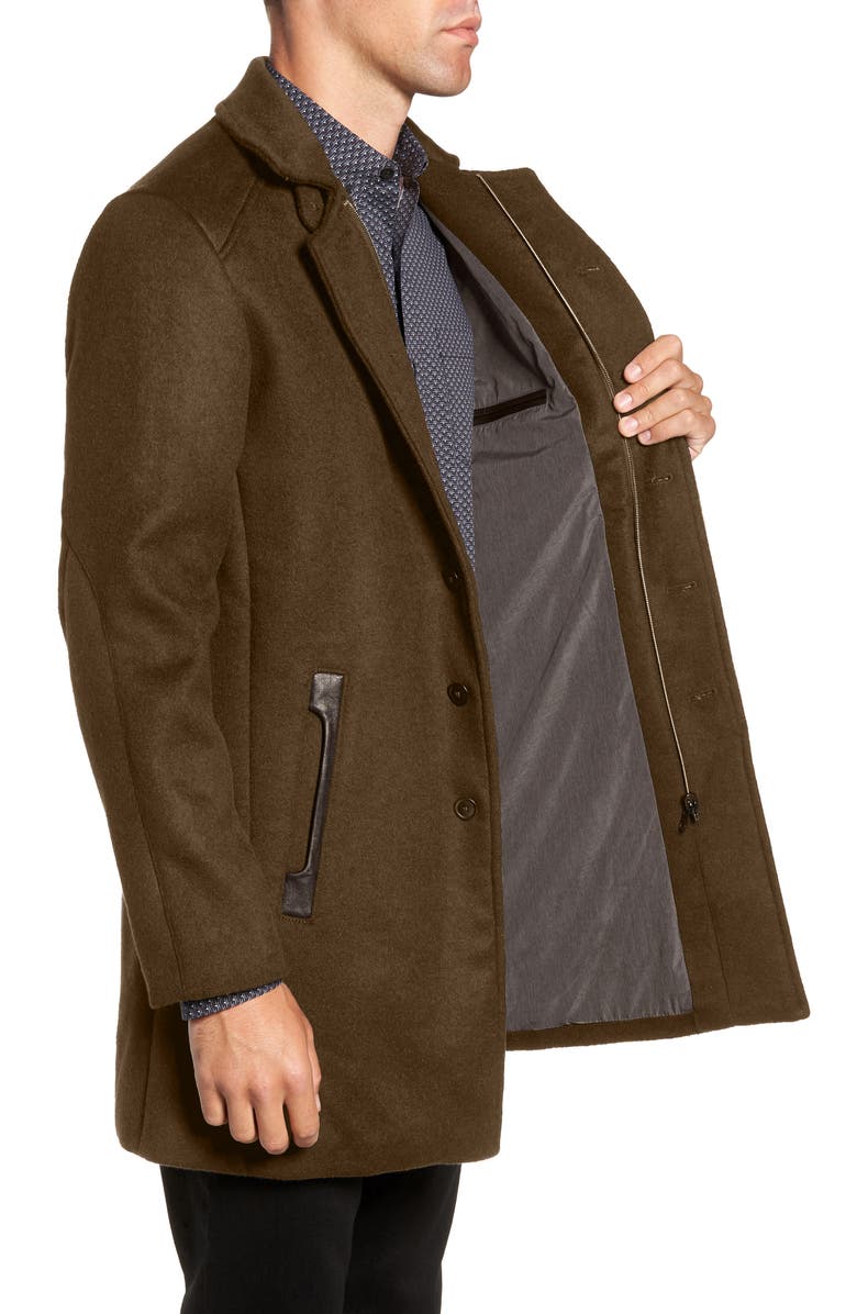 W.R.K Kilo Slim Fit Wool Blend Coat, Alternate, color, Olive