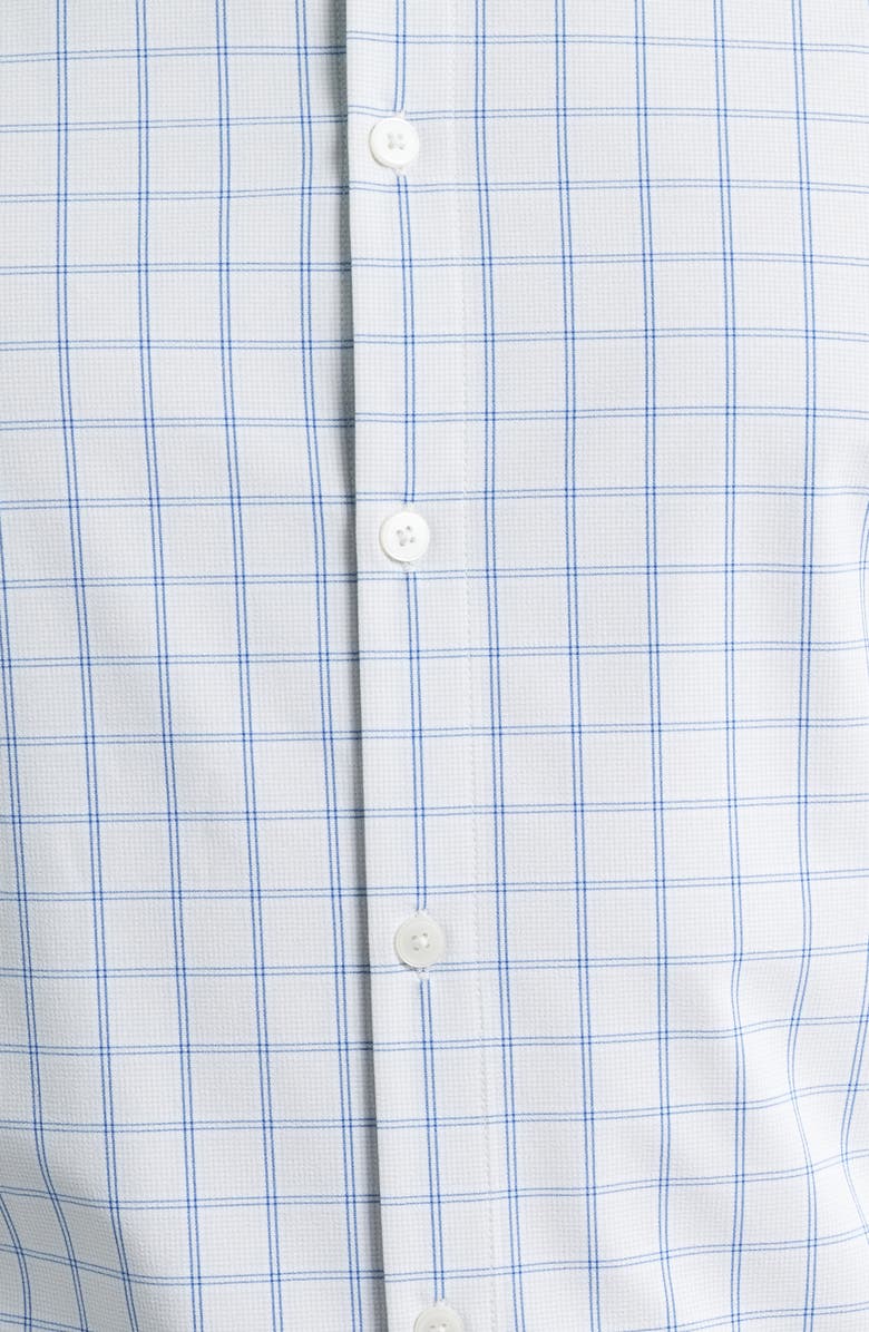 Mizzen+Main Leeward Trim Fit Check Button-Up Shirt, Alternate, color, Cobalt Hampton Plaid
